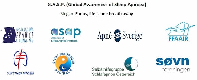 G.A.S.P. (Global Awareness of Sleep Apnoea) Slogan: For us, life is one breath away